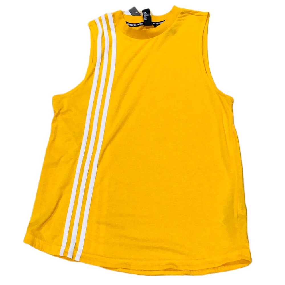 Adidas Athletics 3 Stripe Muscle T-Shirt-Small-NWT